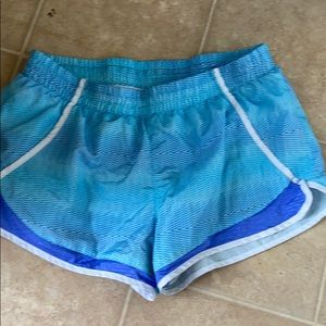 Small athletic shorts in blue